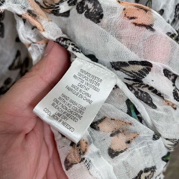 Multicolor Butterfly Infinity Loop Scarf - Picture 3 of 3